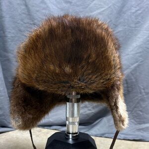 Vintage Made in Canada Prévost Muskrat Fur Trapper Hat